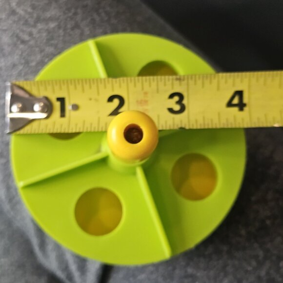 VTG 70s Fisher Price Little People Merry Go Round School Playground Green Yellow - Picture 4 of 10